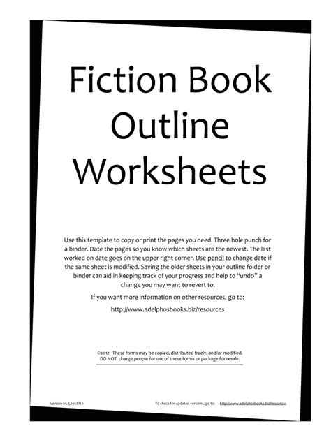 Book Outline Template Fill Out Sign Online DocHub