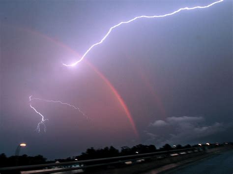 Rainbow And Lightning Over New Orleans Captured In Single Photograph