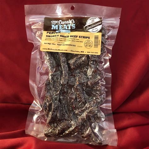 Peppered Smokey Dried Beef Strips 12oz