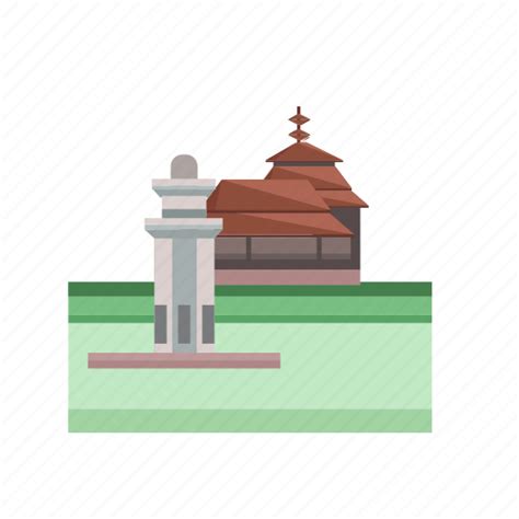 Banten Building City Indonesian Monument Travel Icon Download On