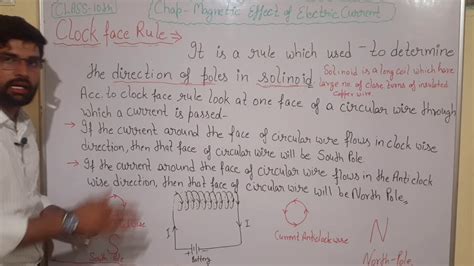 Clock Face Rulemagnetic Effect Of Electric Currentclass 10th