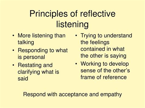 Ppt Active Listening Reflective Listening Powerpoint Presentation