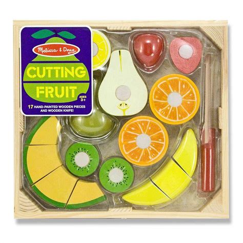 Melissa And Doug Wooden Cutting Fruit Crate Buy Pretend Food Toys Online