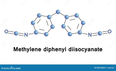 Methylene Diphenyl Diisocyanate Stock Vector Illustration Of Oxygen