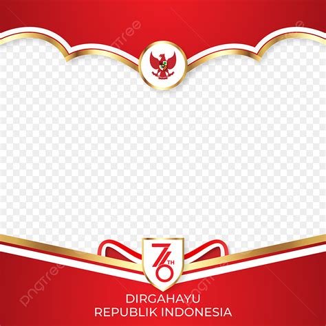 Bingkai Ke 76 Dirgahayu Republik Indonesia Dengan Garuda Pancasila