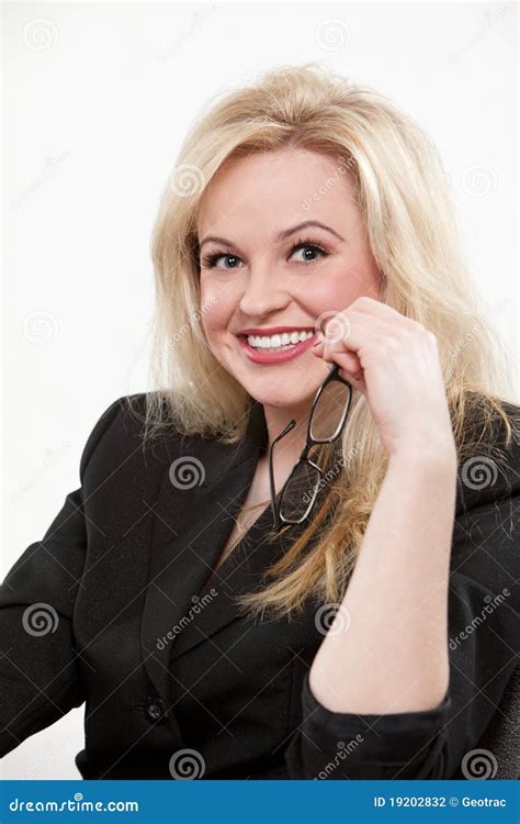 Twenties Caucasian Blond Business Woman Stock Photo Image Of