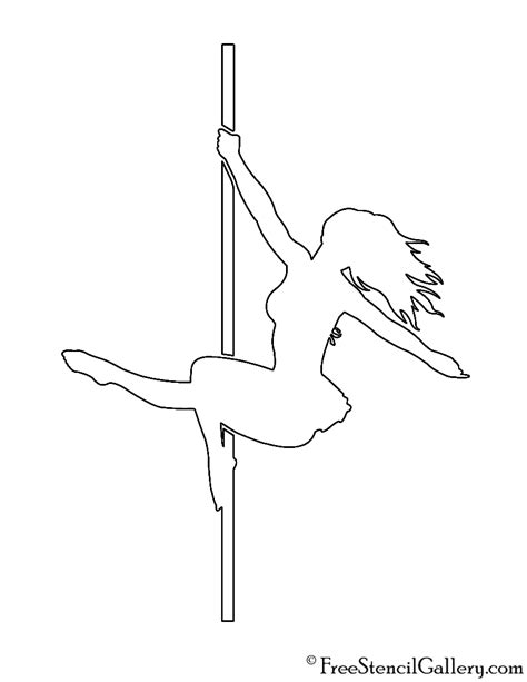 Pole Dancer Silhouette Stencil Free Stencil Gallery