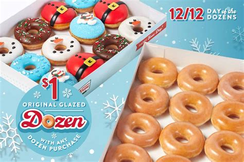 Krispy Kreme Enjoy Dozen Original Glazed Doughnuts For 1 On Day Of