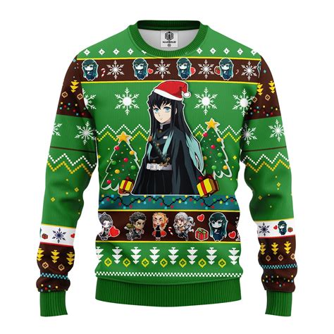 Muichiro Tokito Christmas Demon Slayer Anime Ugly Christmas Sweater