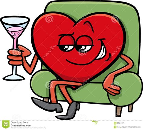 Valentine Heart Cartoon Character Stock Vector Image