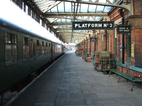 Vintage Train Station Platform