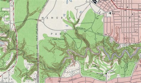 1955 Topographic Map Of Buffalo Bayou In The Project Area Save
