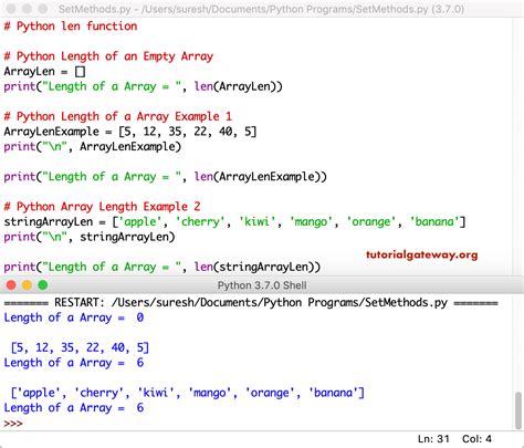 Similarly, we can use this to print the values of an iterable in the same line: Python len Function