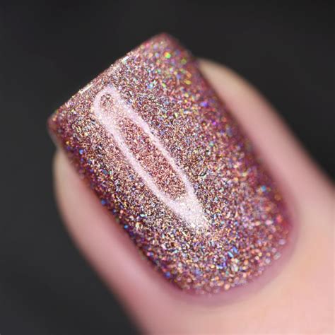 Close Knit Rosy Mauve Ultra Holographic Nail Polish By Ilnp