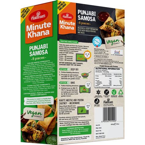 Haldirams Punjabi Samosa 650g Woolworths