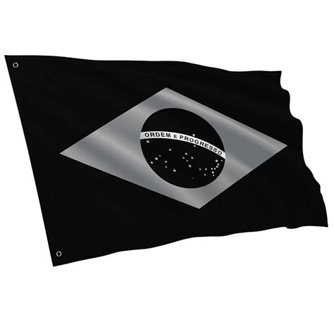 Bandeira Brasil Preto E Branco