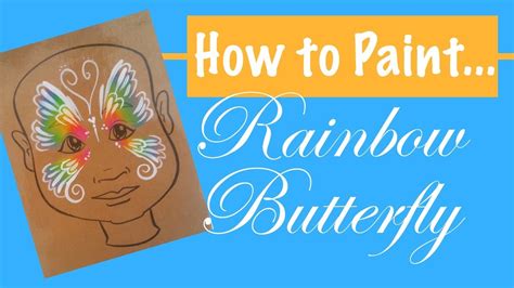 How To Face Paint A Neon Rainbow Butterfly Tutorial Youtube