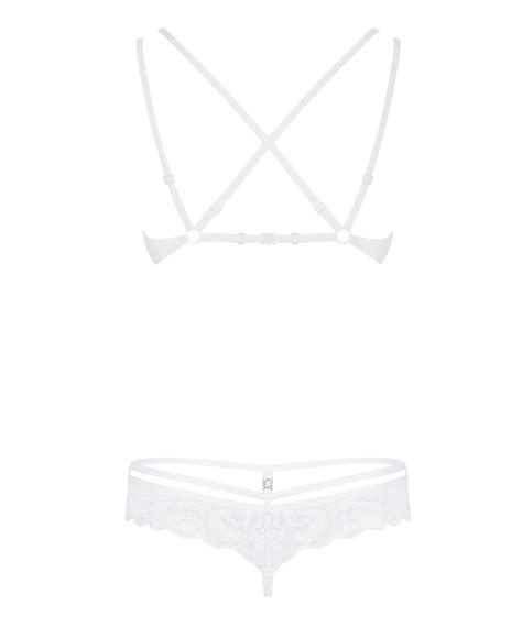 Obsessive White Lace Two Piece Lingerie Set Sexystyle Eu