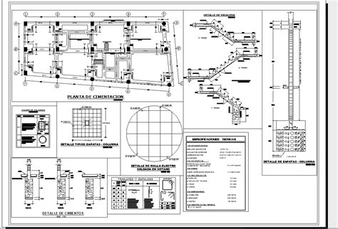 Building Foundations Detail Cad Drawing Cadbull