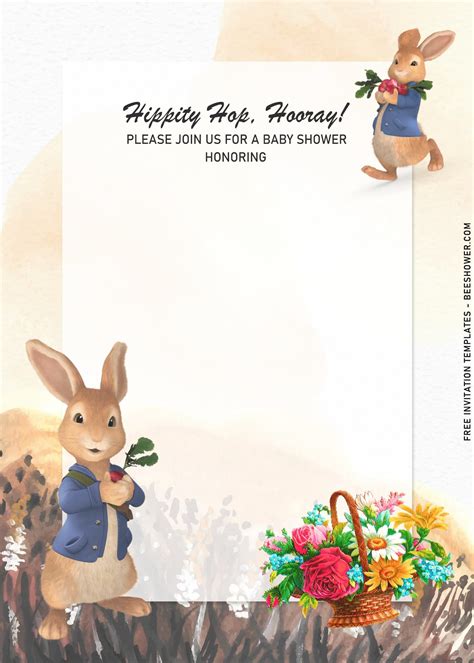 7+ Watercolor Peter The Rabbit Birthday Invitation Templates | Birthday