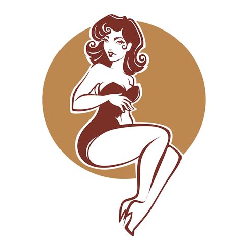 Premium Vector Sexy And Beauty Retro Pinup Girl For Your Logo Or Label Design