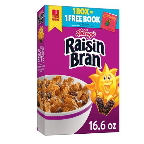Kellogg S Raisin Bran Breakfast Cereal High Fiber Cereal Made With Real Fruit Original