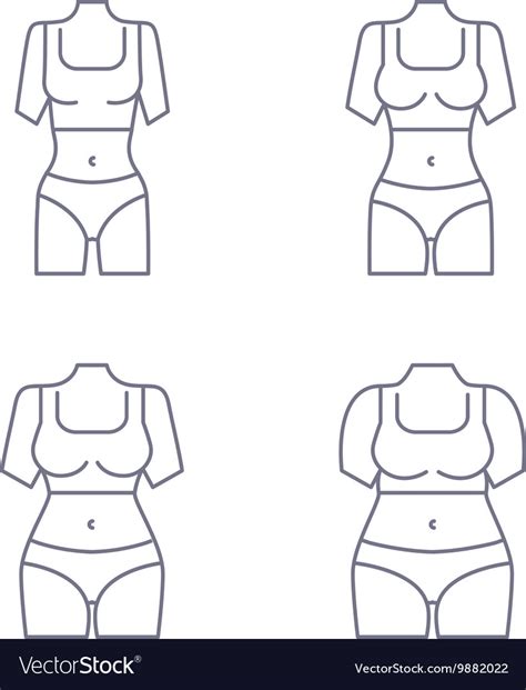 Collection Of Female Body Types Set Thick Vector Image