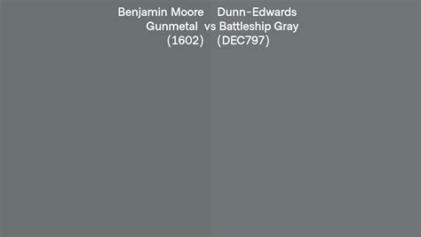 Benjamin Moore Gunmetal 1602 Vs Dunn Edwards Battleship Gray Dec797