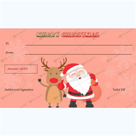 A gift certificate is a prepaid these certificates are getting popularity among consumers because the countless benefits of using gift certificate templates. 50+ Christmas Gift Certificate Templates for 2019 (Word | PDF)