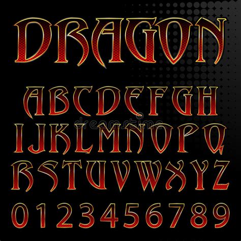 Check spelling or type a new query. Vector Dragon Style Font Royalty Free Stock Image - Image ...