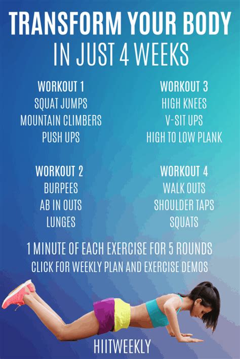 1 Week At Home Workout Plan Off 61
