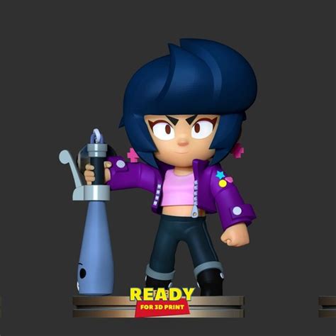 Bibi is an epic brawler who attacks with a baseball bat, hitting enemies in a close range arc. Download 3D printing templates Bibi - Brawl Stars Fanart ...