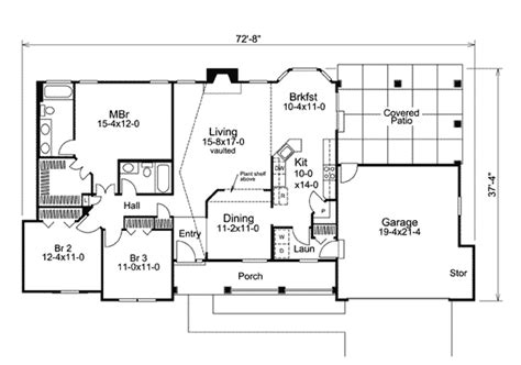 One Level Ranch Home Plan 57237ha Architectural Designs House Plans