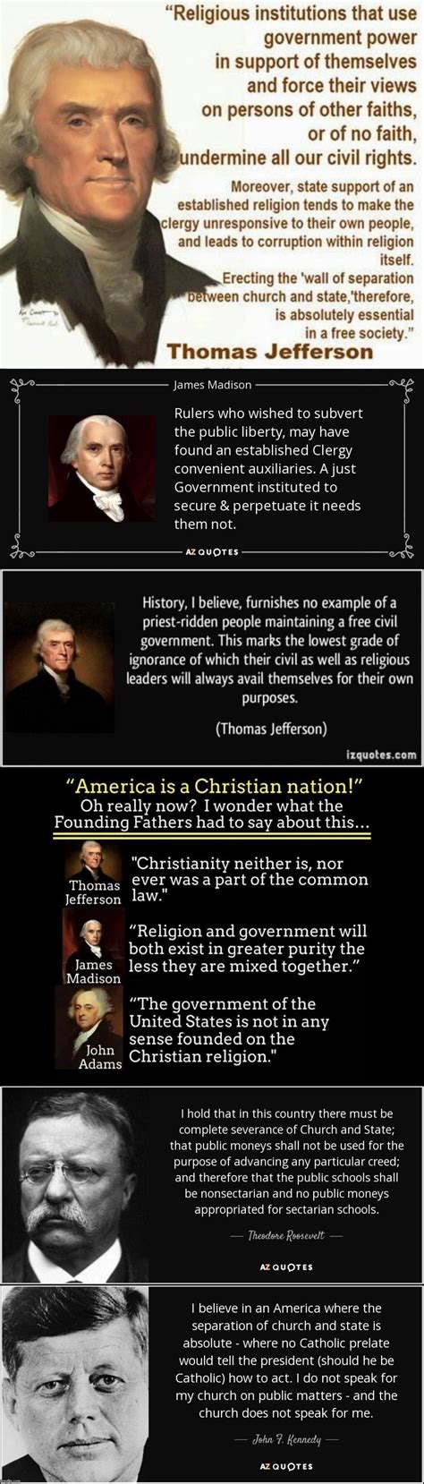 Image Tagged In Thomas Jefferson Separation Of Church And Statejames