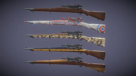 Allies Sniper Wwii Weapons Buy Royalty Free 3d Model By Hitoshi