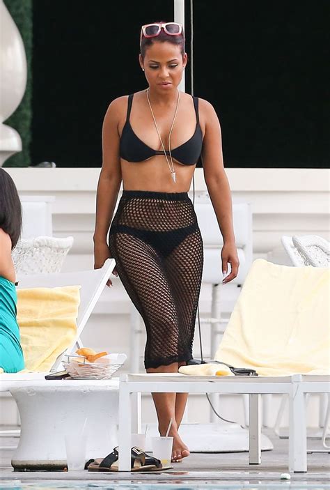 Christina Milian Rocks A Bikini And Fishnets During A Miami Pool Stop