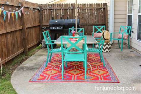 Ten June Colorful Outdoor Patio Makeover Reveal