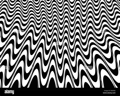 Abstract Of Black And White Op Art Mesh Pattern Background Vector