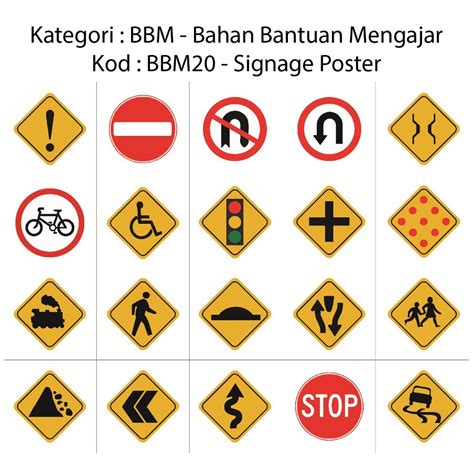 Poster Papan Tanda Jalan Poster Road Signage Bbm20 Shopee Malaysia