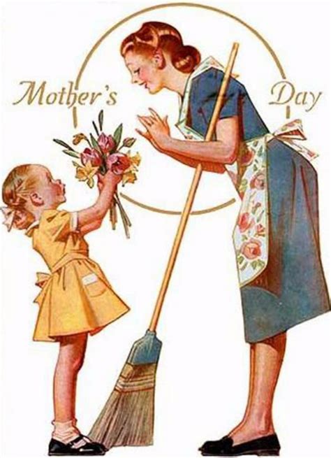 Vintage Mothers Day Card With Cute Message Leyendecker