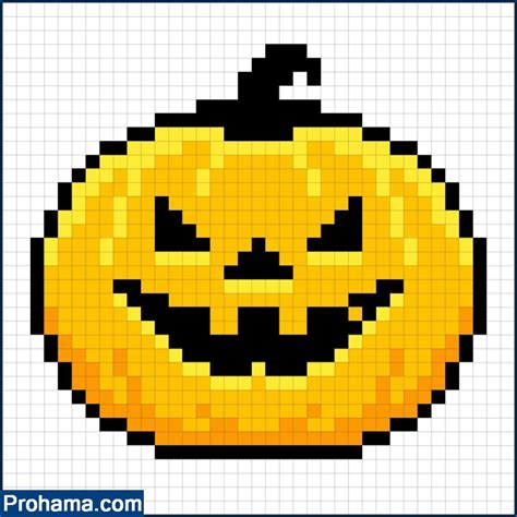 Halloween Pixel Art Pumpkin Pixel Art