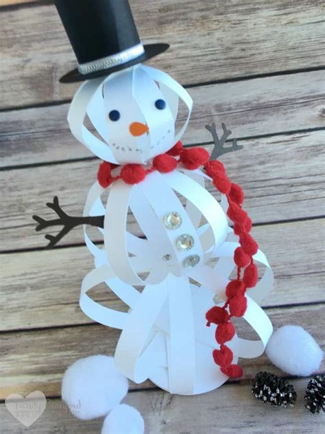 How To Make A Snowman Craft With Paper Strips The Crafty Blog Stalker