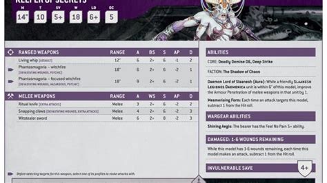 Warhammer 40k 10th Edition Rules For Chaos Daemons Revealed