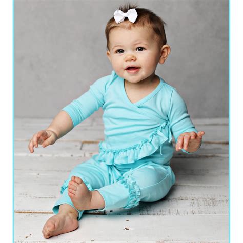 Lemon Loves Layette Adley 2 Pc Set For Baby Girls In Blue Tint