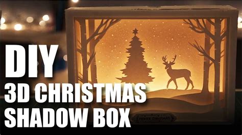 How To Make A DIY 3D Christmas Shadow Box Card - YouTube