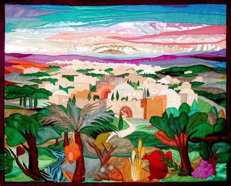 The Secret Garden Of Jerusalem Tapestry By Bracha Lavee Jewish Art