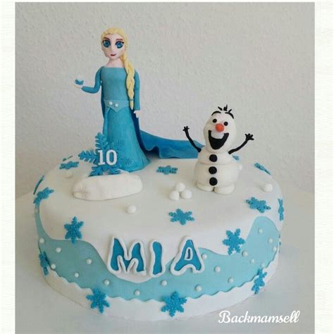 Die frozen summer version ist 20cm lang. Eiskönigin Torte, Elsa und Olaf, weiss blau, Schneeflocken ...