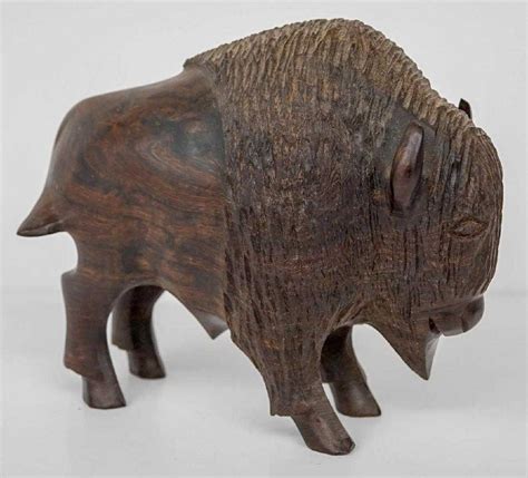 Carved Ironwood Buffalo