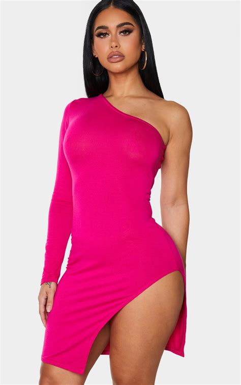 Shape Pink Jersey Bodycon Dress Prettylittlething