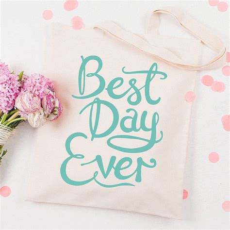 Best Day Ever Tote Bag By Alphabet Bags